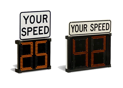 Shield radar speed sign from all traffic solutions is portable and web-enabled for effective traffic enforcement.