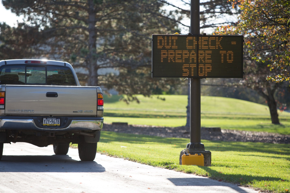 IA24 on pole DUI CHECKPOINT All Traffic Solutions