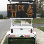 ATS 5 trailer with SpeedAlert 24 communicating to drivers to wear a seatbelt