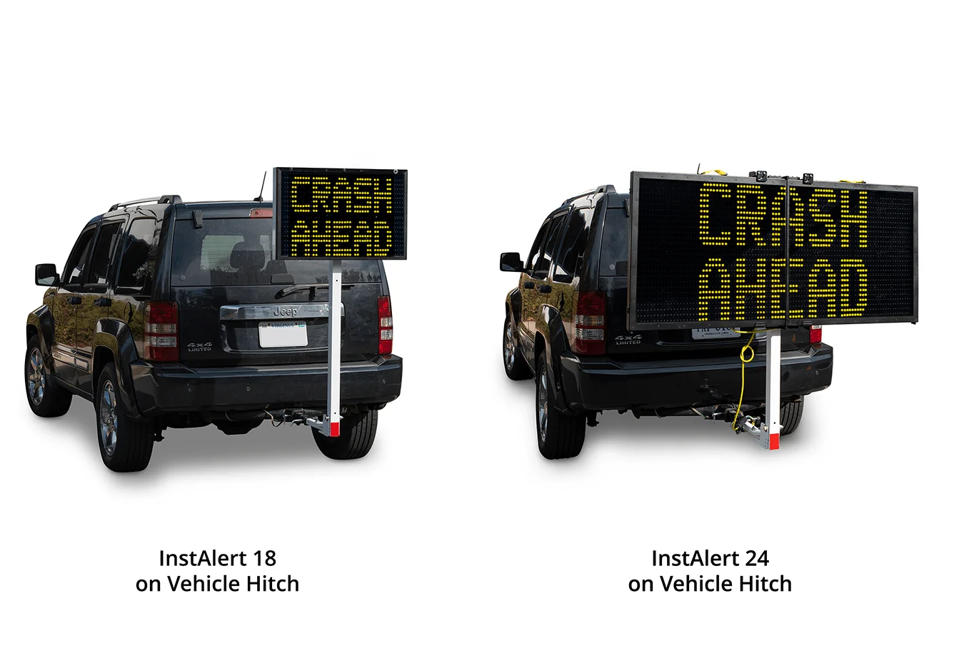InstAlert can be mounted onto a vehicle hitch