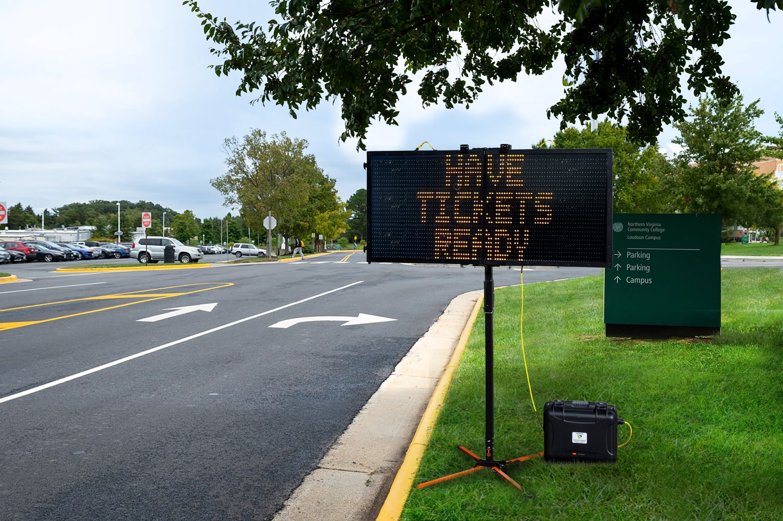 Variable message sign boards can help communicate important messages for heavily populated events