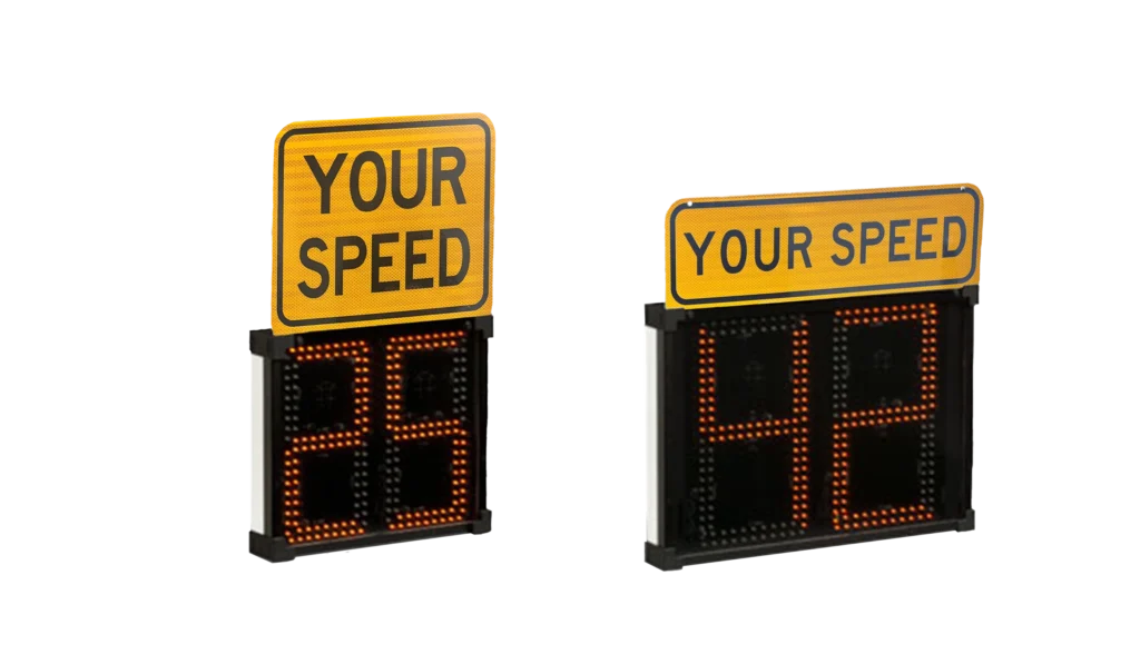 Shield radar speed signs reduce speeding and collect traffic data