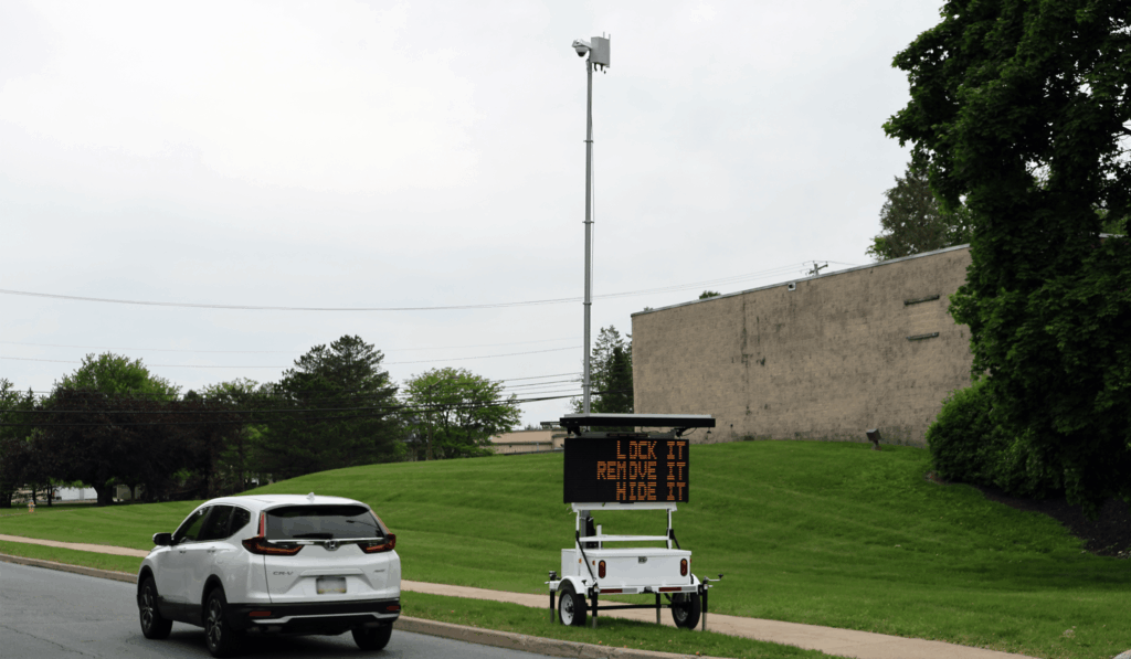This camera trailer is easy to deploy and effective in improving safety