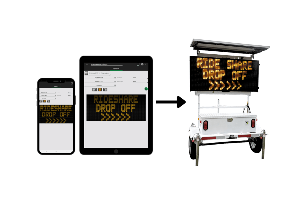 easily update your message and check the status of your sign with TraffiCloud remote management